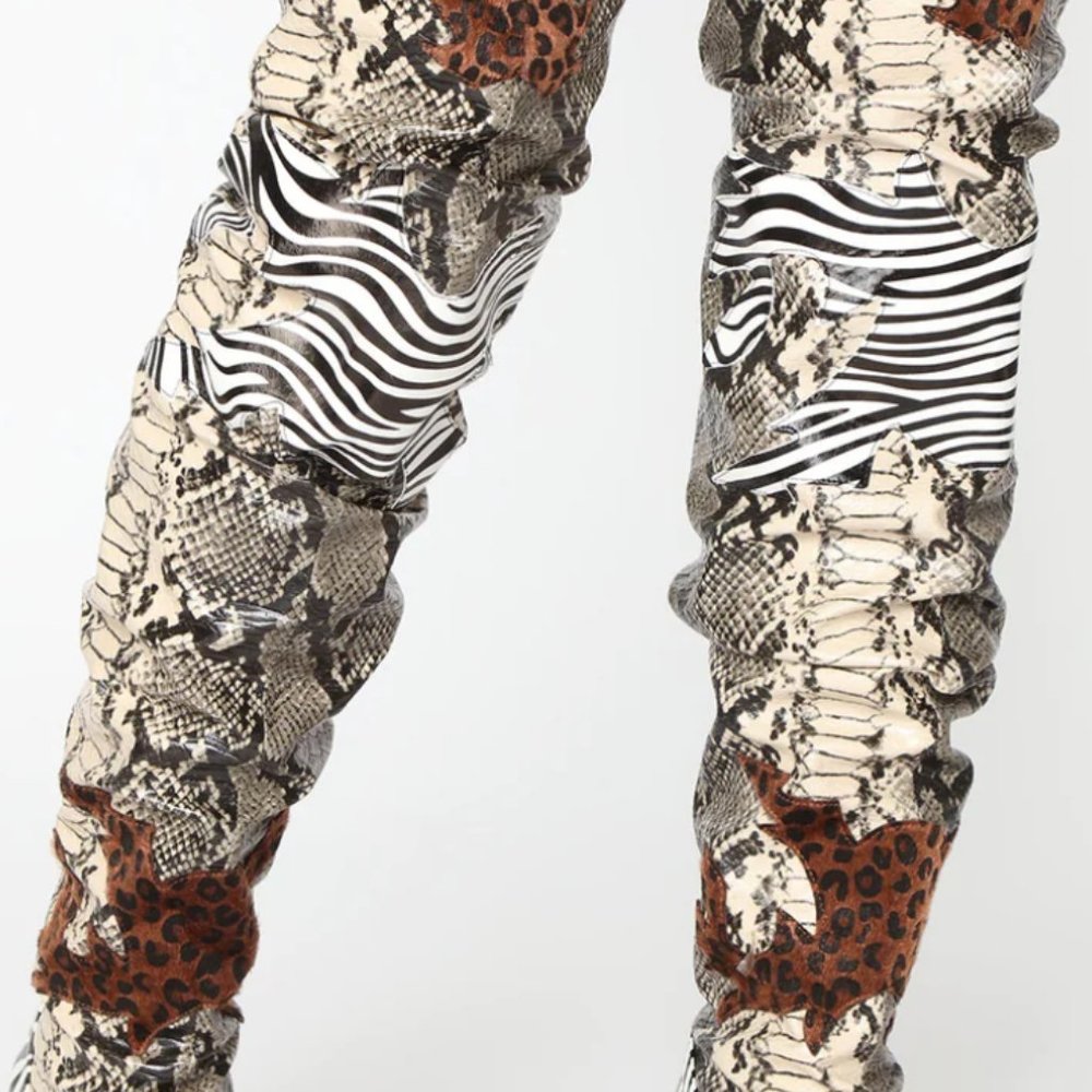 Thigh high cowboy boots